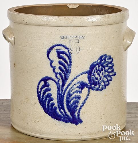 NEW YORK FIVE GALLON STONEWARE 31029b