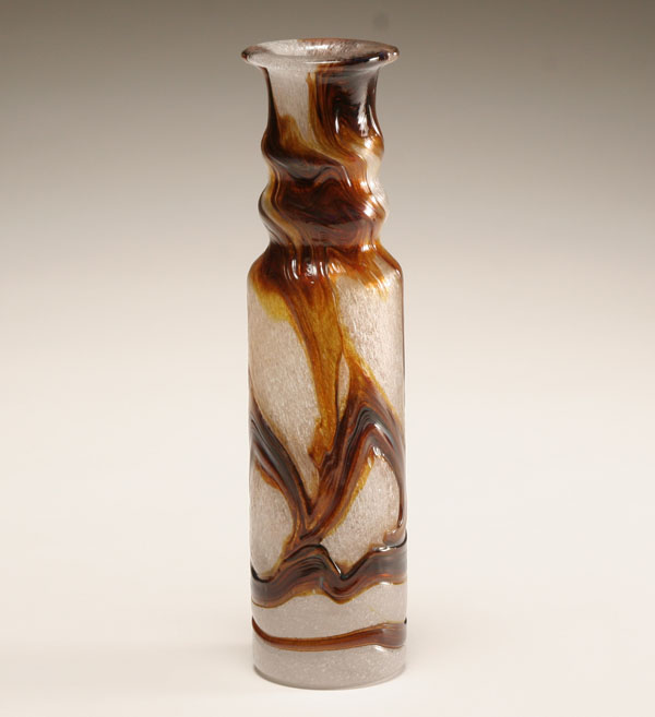 Contemporary cylindrical glass vase