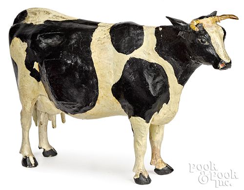 JOHN REBER CARVED AND PAINTED COWJohn 3102bc