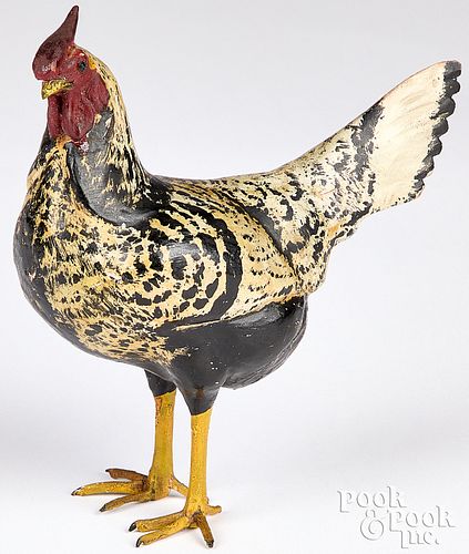 JOHN REBER CARVED AND PAINTED CHICKENJohn 3102bb