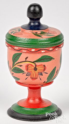 JOSEPH LEHN PAINTED POPLAR LIDDED