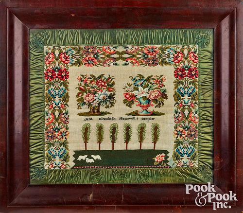 PENNSYLVANIA WOOL ON LINEN NEEDLEWORK