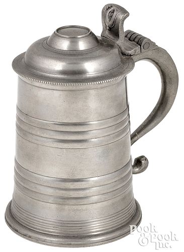 PHILADELPHIA PEWTER QUART TANKARD  3103f7