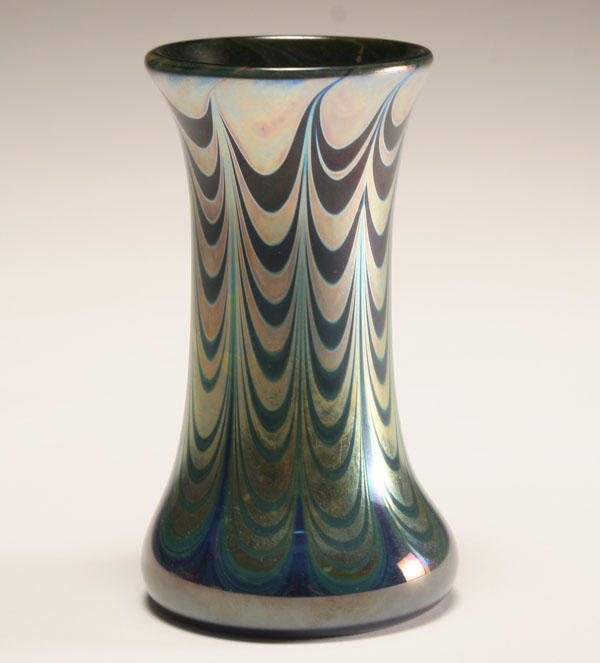 Fiske iridescent studio glass vase,
