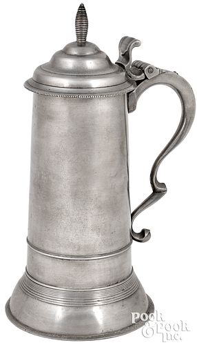 HARTFORD, CONNECTICUT PEWTER FLAGON,