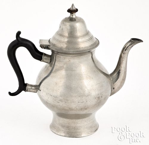 HARTFORD CONNECTICUT PEWTER TEAPOT  31043d