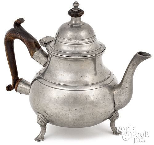 ENGLISH QUEEN ANNE FOOTED PEWTER 31044b