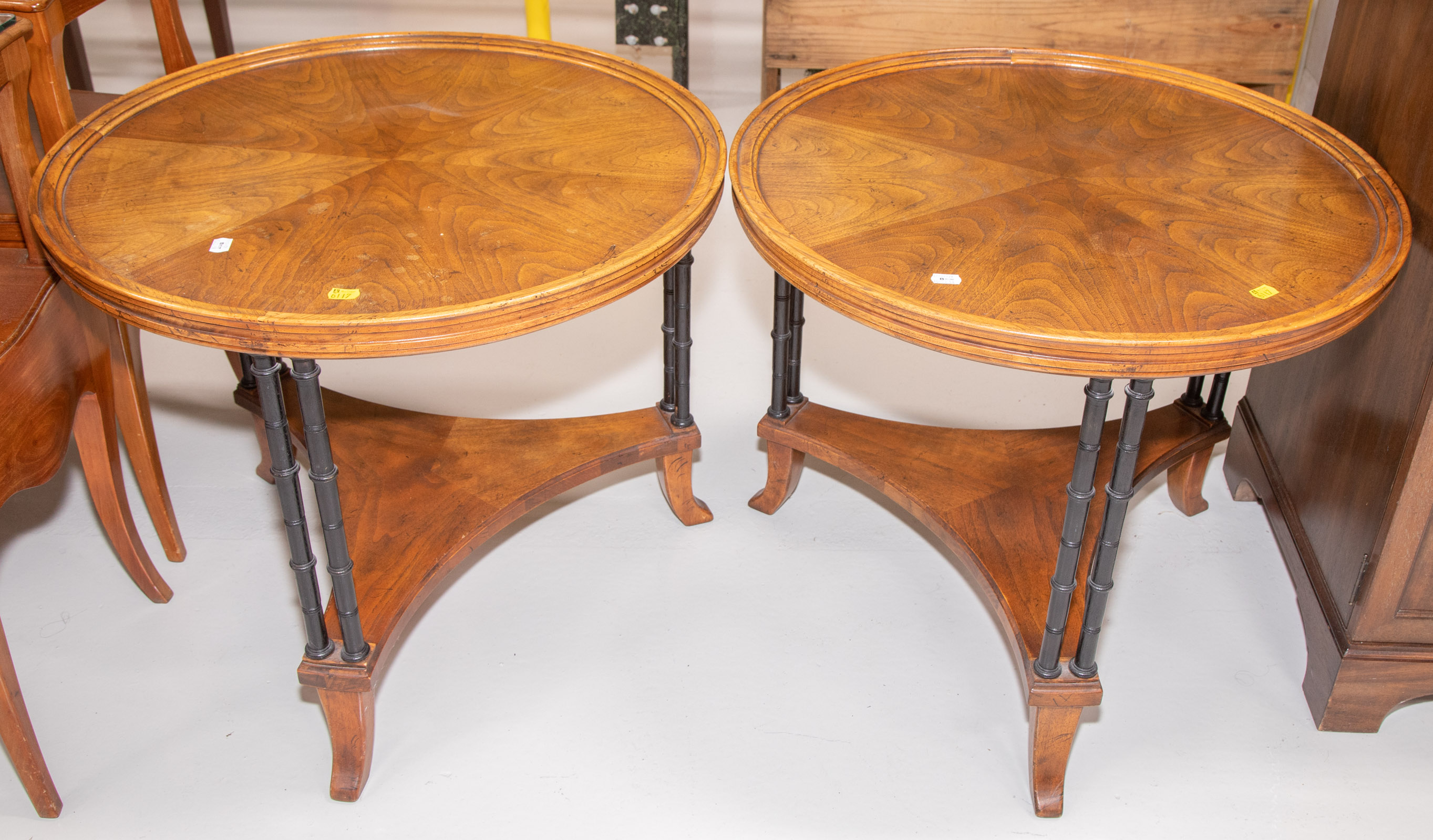 A PAIR OF NEOCLASSICAL STYLE ROUND END