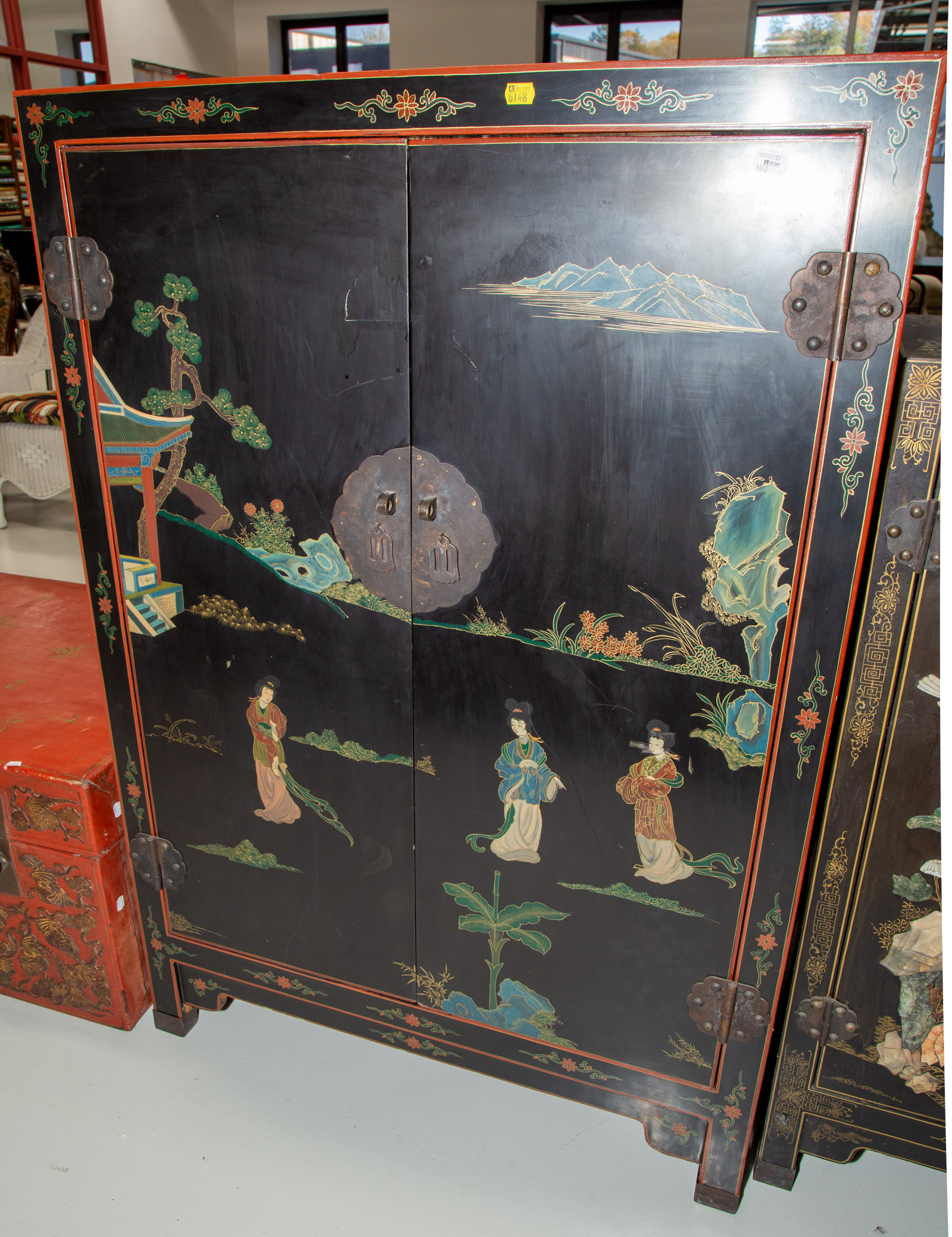 CHINESE LACQUERED CABINET Later 3104df