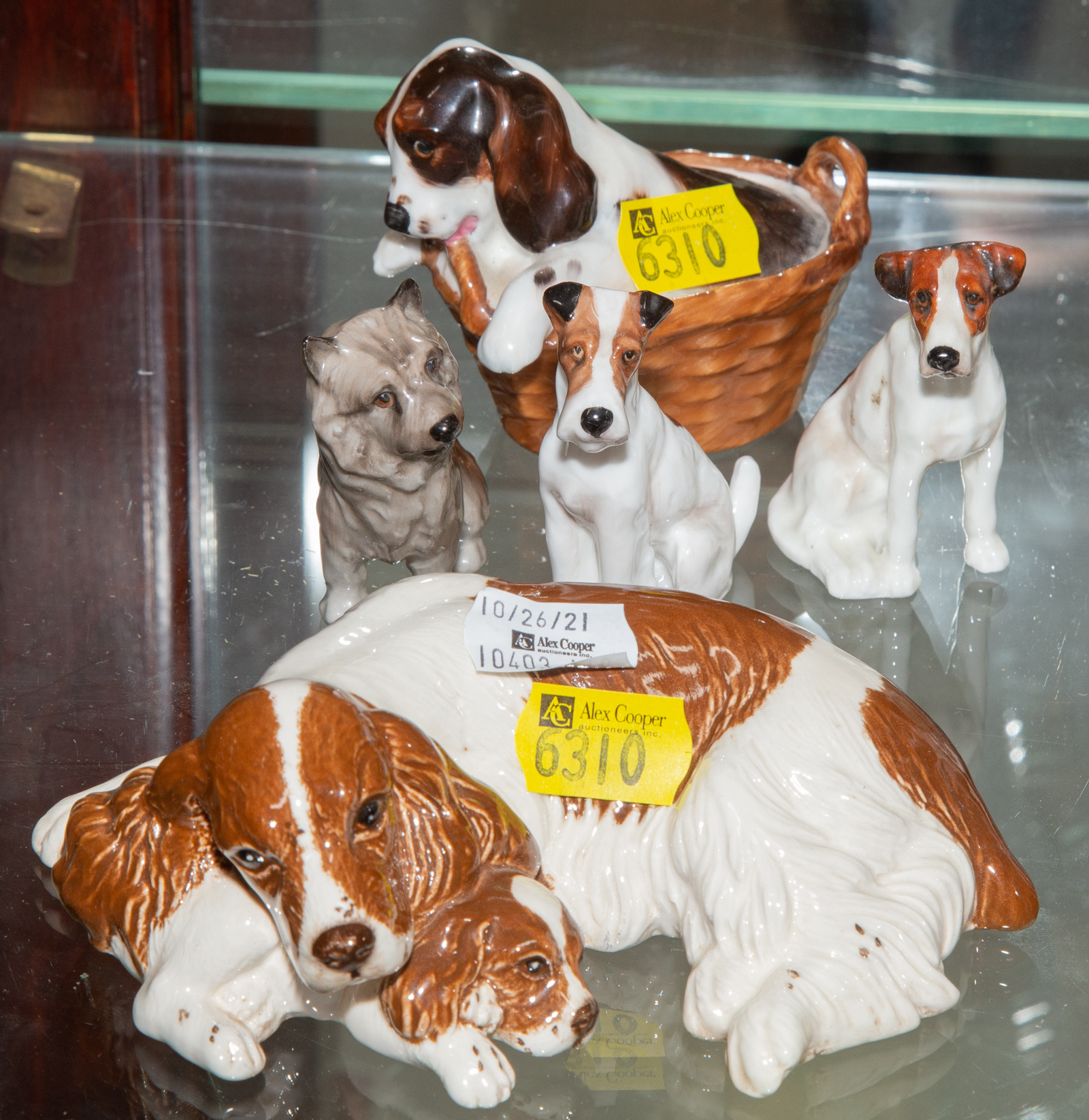 FIVE ROYAL DOULTON DOG FIGURES Includes