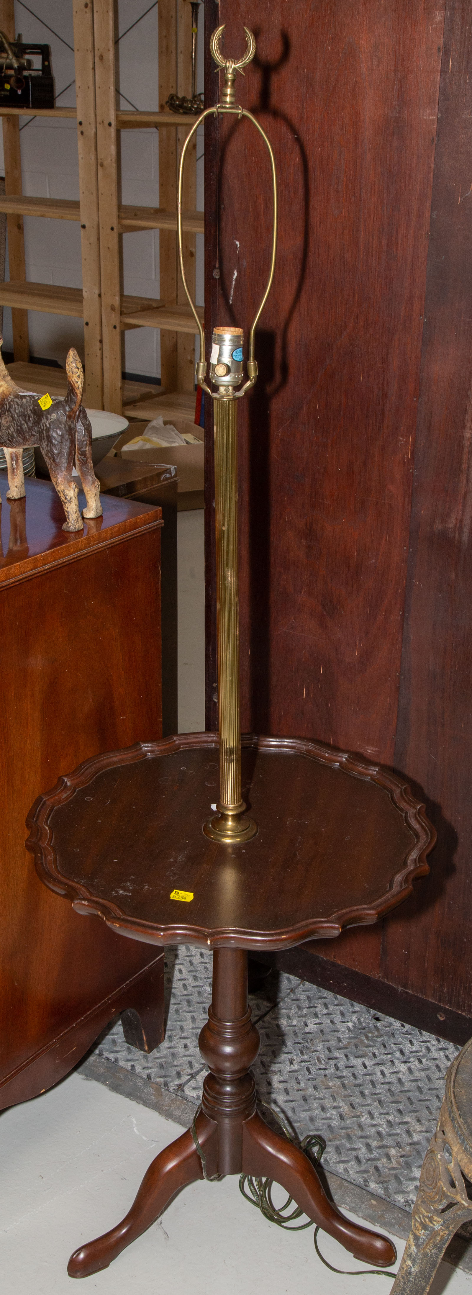 QUEEN ANNE STYLE FLOOR LAMP TABLE