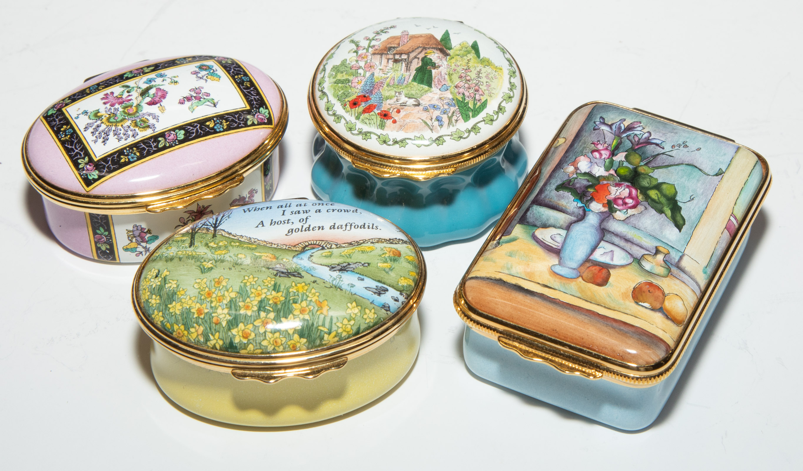 FOUR HALCYON DAYS ENAMELS DRESSER