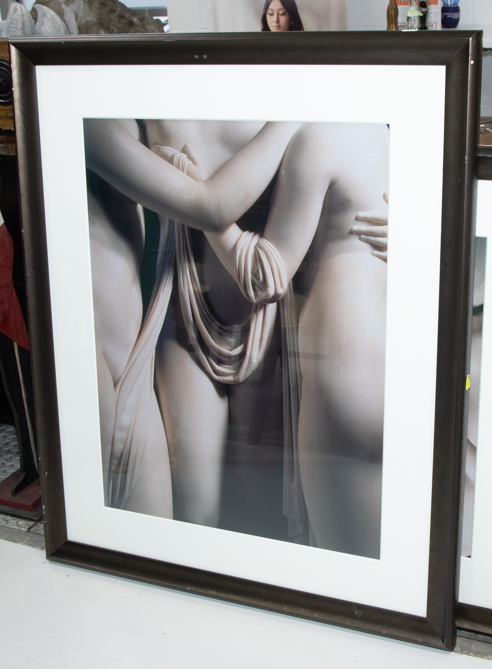 SIX LARGE FRAMED PRINTS .