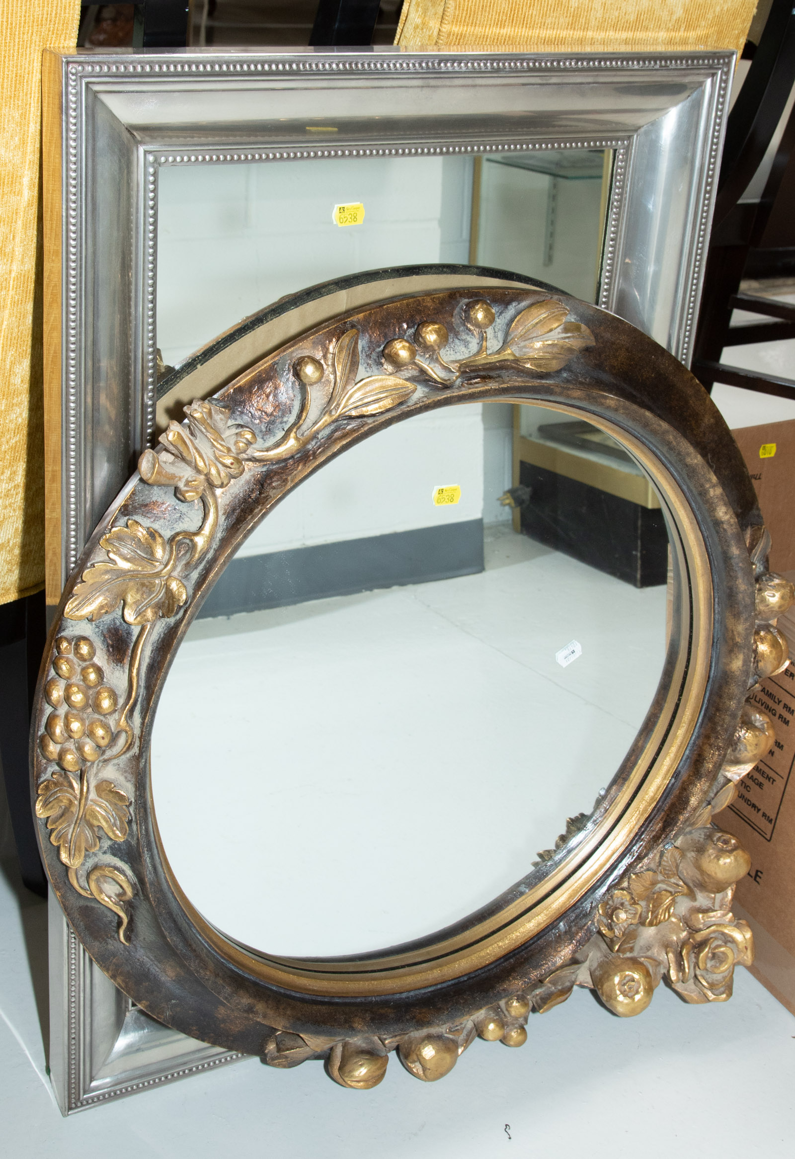 TWO CONTEMPORARY MIRRORS One with