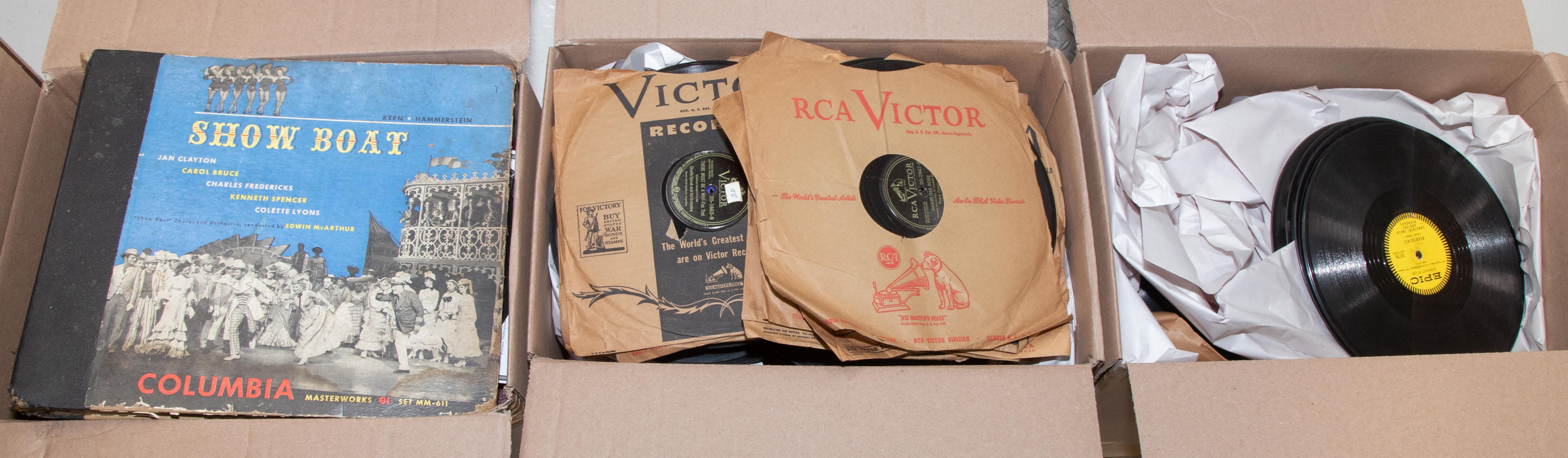 THREE BOXES OF 78 RPM RECORDS 1st