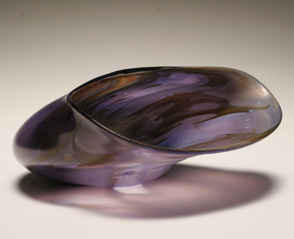 D. Rice large purple glass bowl,