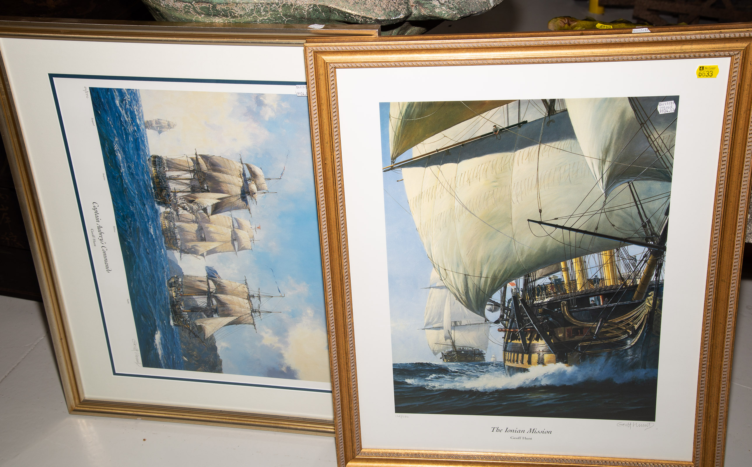 TWO MARINE COLORED PRINTS AFTER 31069e