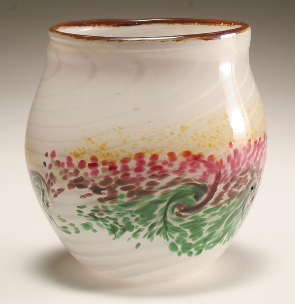 Glass Forge white glass vase, 1999.