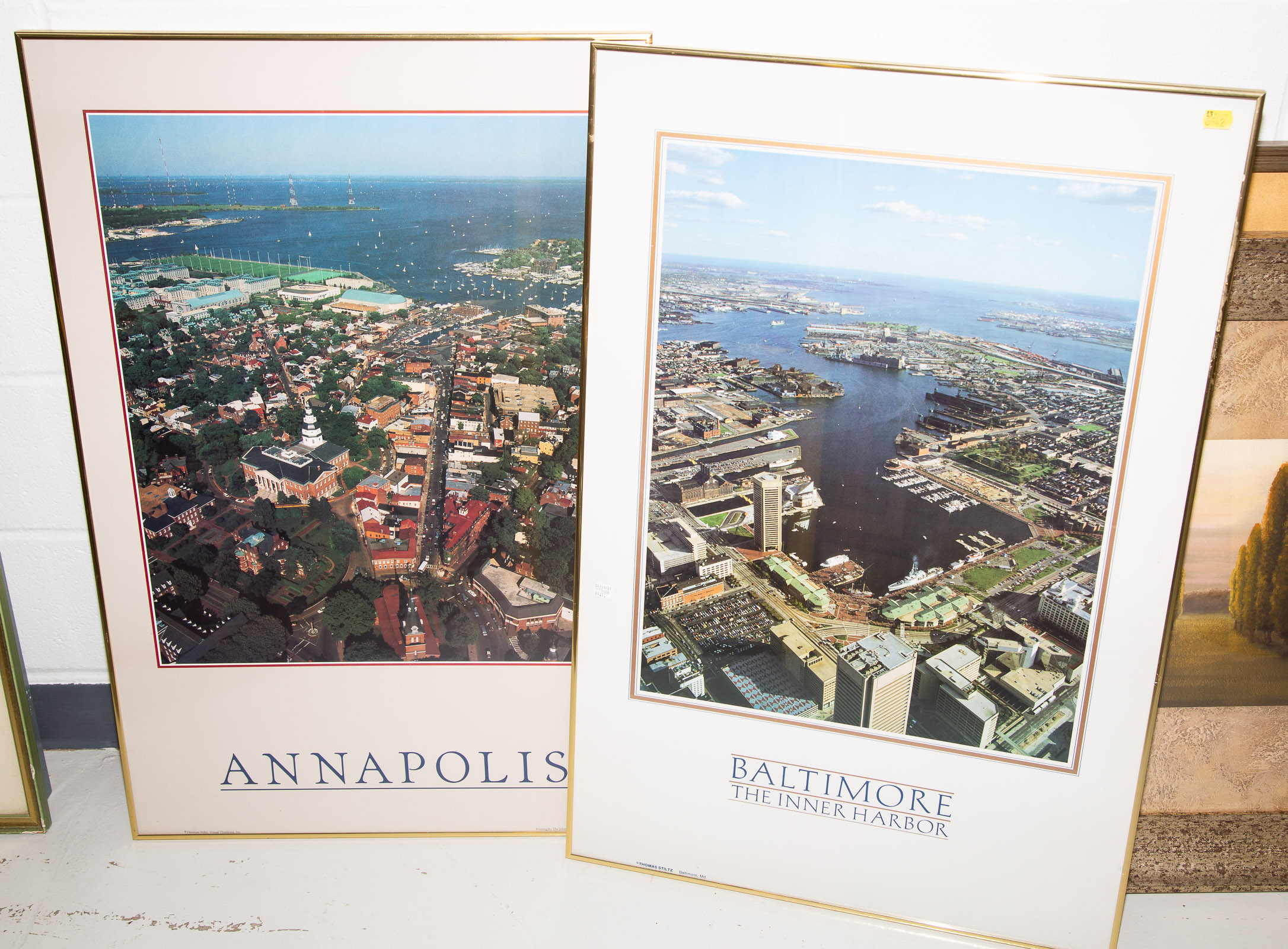 TWO FRAMED POSTERS "Baltimore"