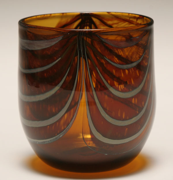 Jon Sawyer brown glass cylindrical