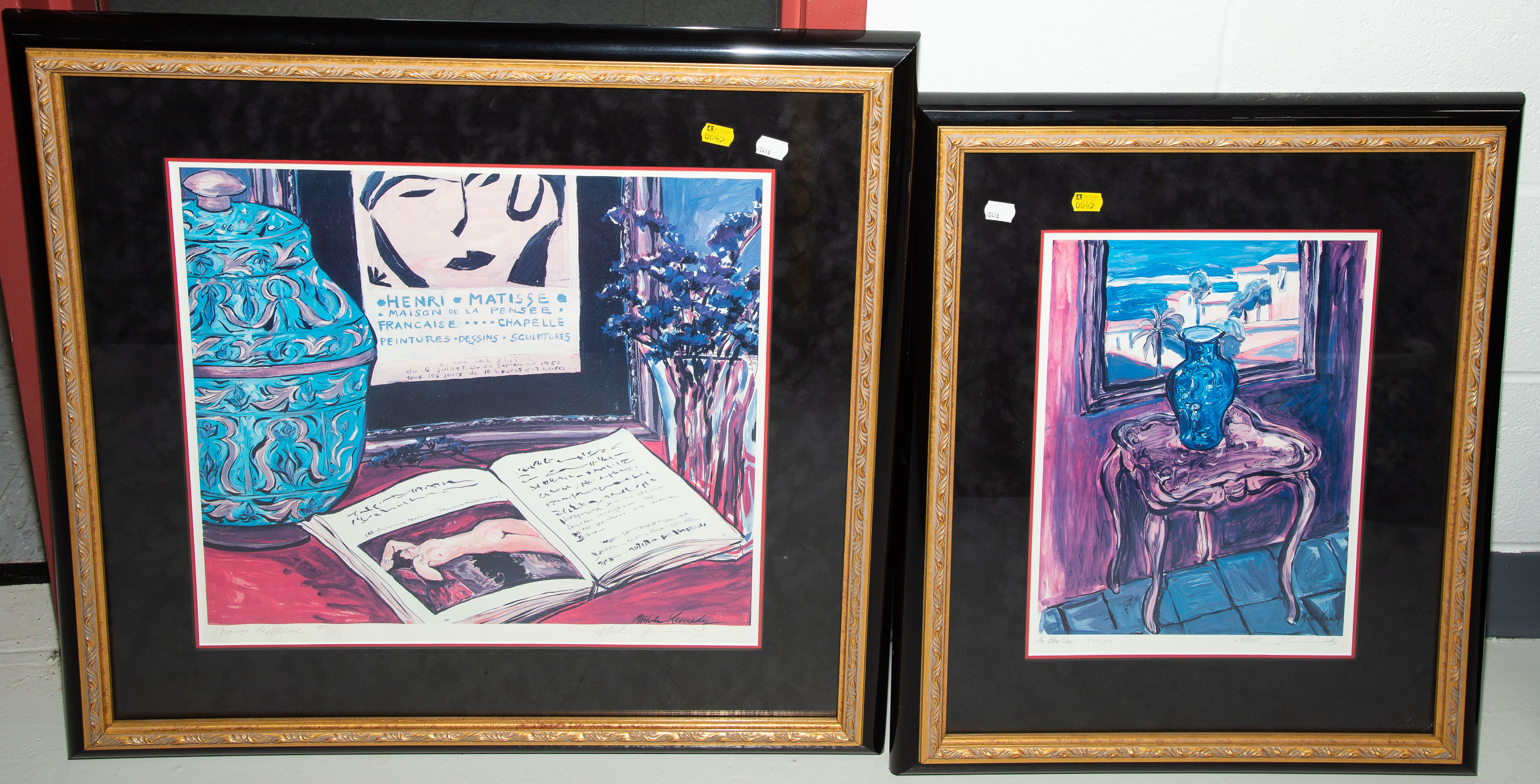 TWO SIGNED FRAMED STILL LIFES .