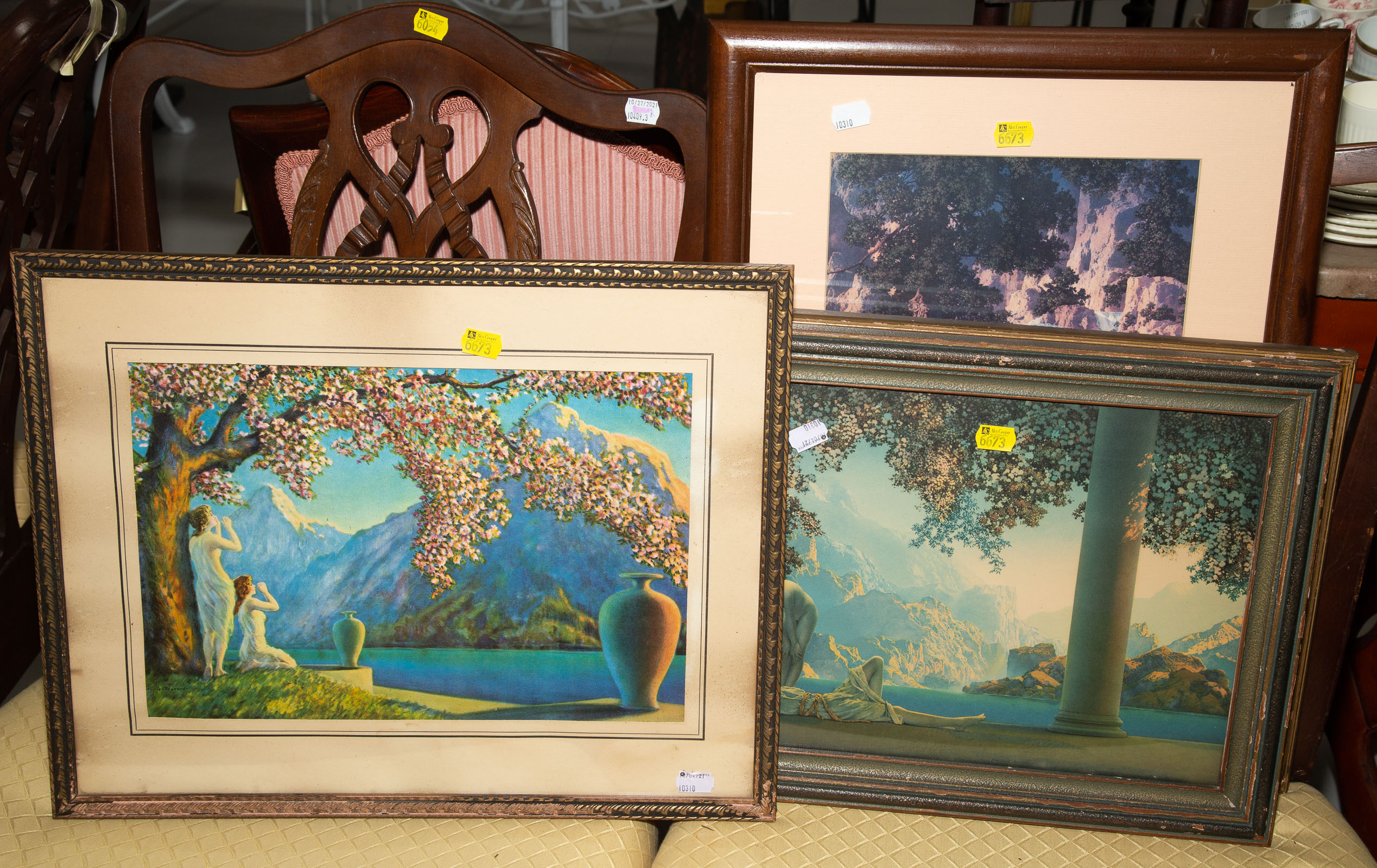 THREE FRAMED MAXFIELD PARRISH PRINTS 3106c6