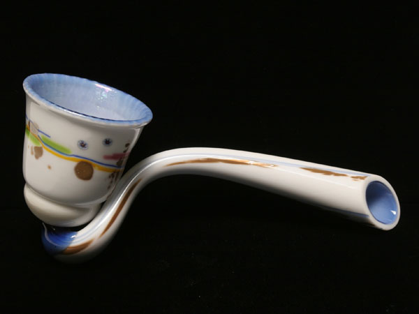 Contemporary glass pipe form vessel  4e720