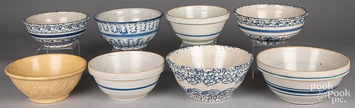 EIGHT MIXING BOWLS 19TH C Eight 31078c