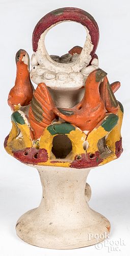 EARTHENWARE BIRD WHISTLE, 20TH