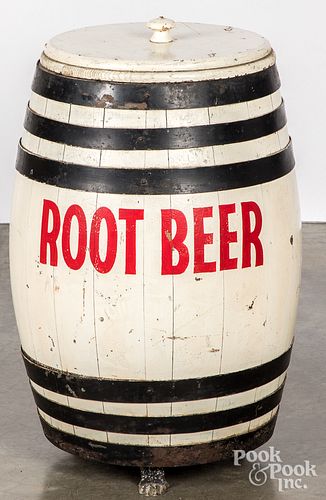 VINTAGE PAINTED ROOT BEER KEGVintage 3107ff