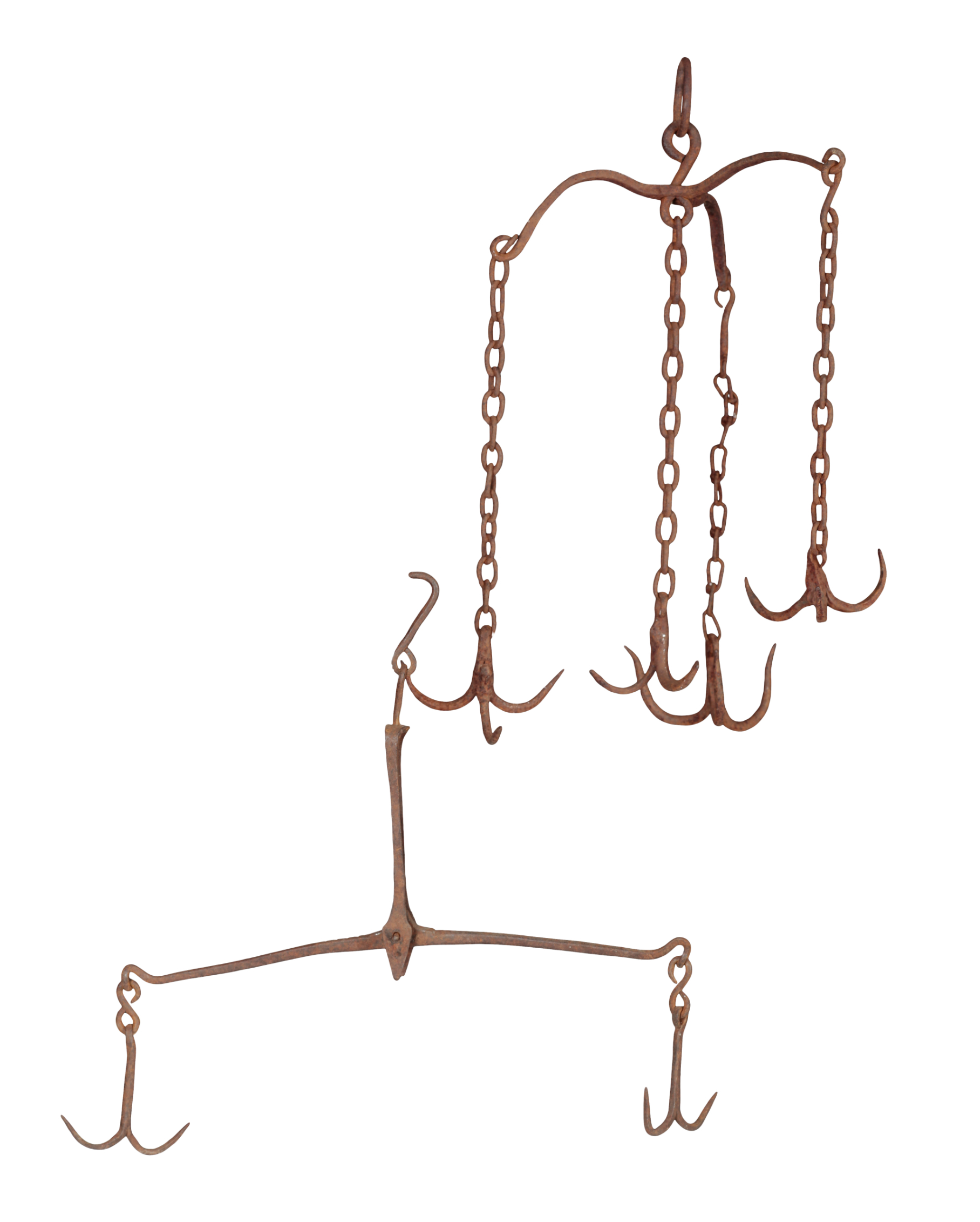TWO IRON HANGING GAME HOOKS including 31083e