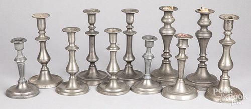 COLLECTION OF PEWTER CANDLESTICKS  310886