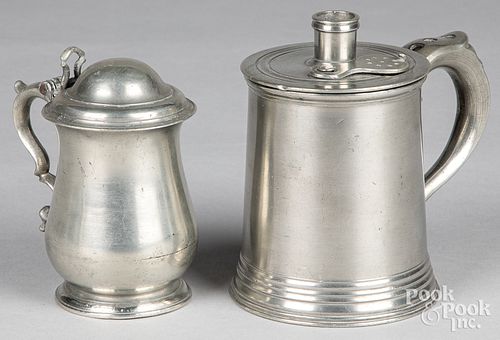 PEWTER FUSION POT AND SMALL TANKARDPewter