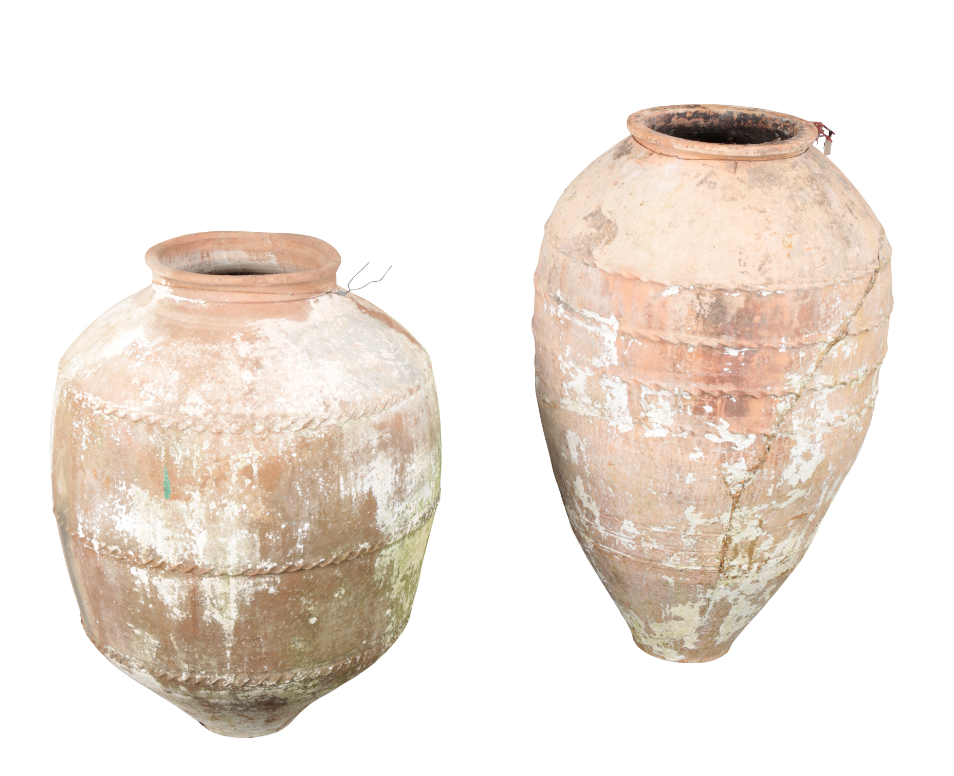 TWO TERRACOTTA AMPHORAE both with 3108ff