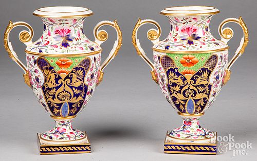 PAIR OF ROYAL CROWN DERBY PORCELAIN