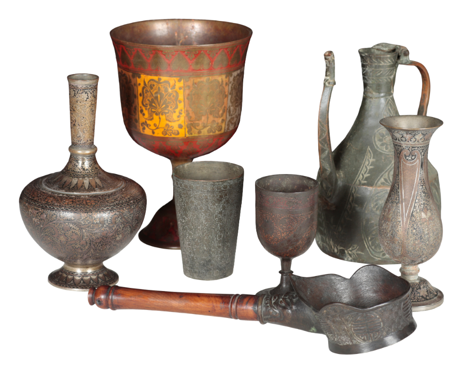 SEVEN PIECES OF EASTERN METALWARE 310933