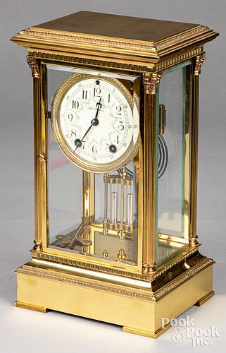 SETH THOMAS BRASS MANTEL CLOCKSeth