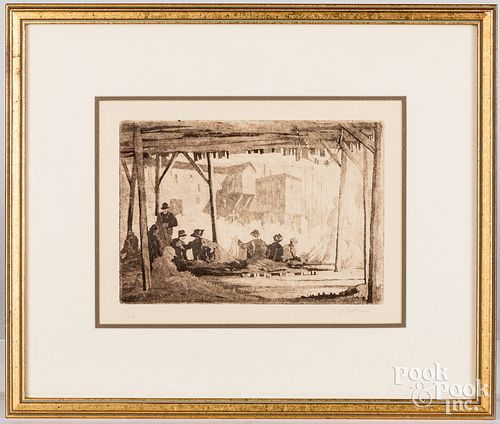 EARL HORTER SIGNED AND NUMBERED ETCHING,