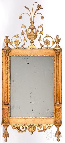 ITALIAN GILTWOOD LOOKING GLASS,