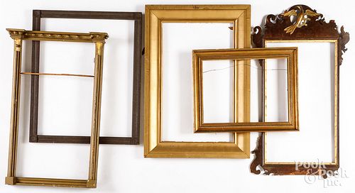 CHIPPENDALE MAHOGANY LOOKING GLASS  31097b