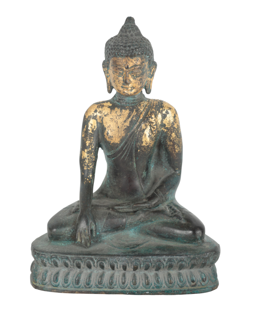 A CHINESE GILT BRONZE FIGURE OF