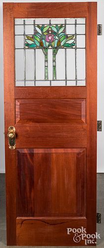 STAINED GLASS PANELED DOORStained