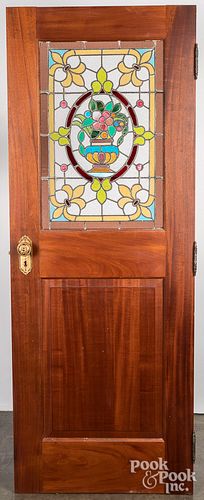 STAINED GLASS PANELED DOORStained