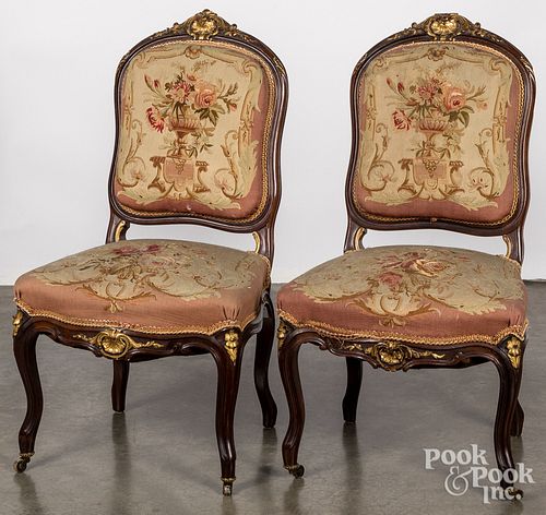 PAIR OF VICTORIAN ROSEWOOD SIDE 3109e5