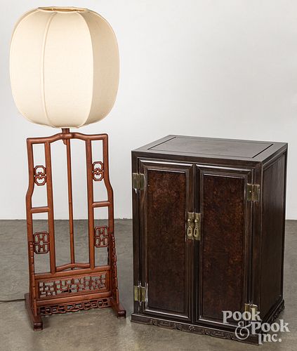 CHINESE CABINET AND FLOOR LAMPChinese