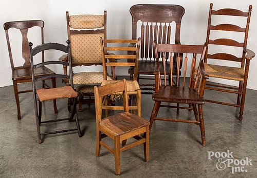 EIGHT ASSORTED CHAIRSEight assorted 310a21