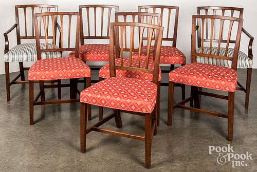 SET OF EIGHT ENGLISH MAHOGANY DINING