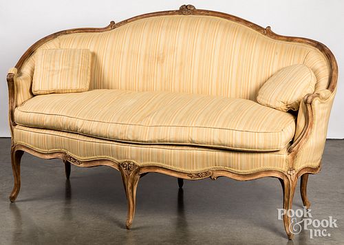 FRENCH CARVED MAHOGANY SOFAFrench 310a4d