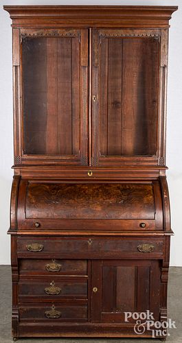 VICTORIAN WALNUT SECRETARY LATE 310a89