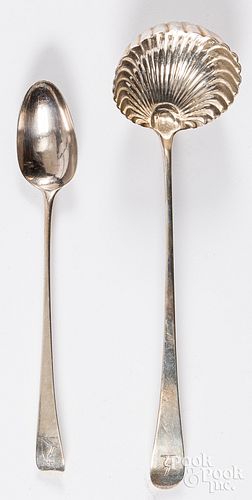 GEORGIAN SILVER LADLE AND STUFFING 3131db